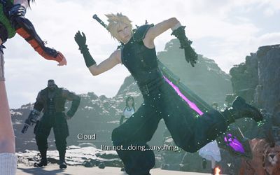 Cloud bustin' out his best dance moves