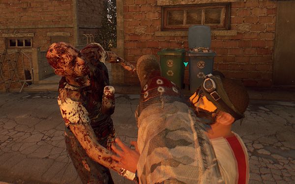 Nearly kicking Scoob in the face
