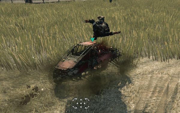 Scoob runs over a zombie