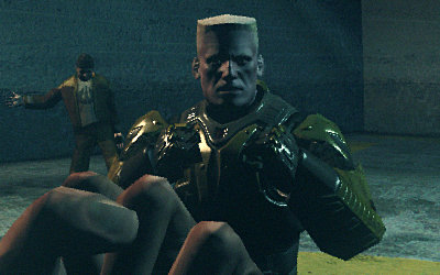 About to fight Kryten from Red Dwarf