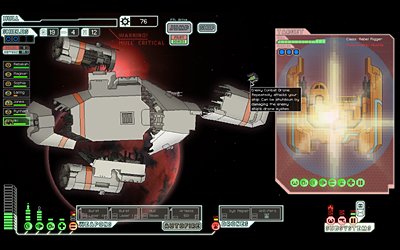The ship explodes after failing its first real challenge
