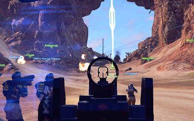 Notice me hiding behind the shield as we attack the TR