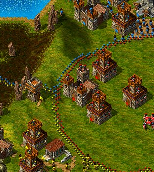 The initial defences stand ready