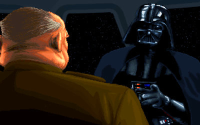 Darth Vader argues with Colonel Mustard