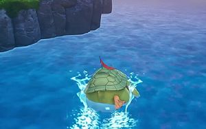 Wow, this gigantic bird-turtle-thing sure can swim<br /><span class='skye'>(webm video)</span>