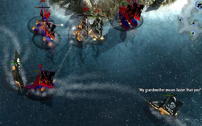 A huge battle breaks out with some pirates