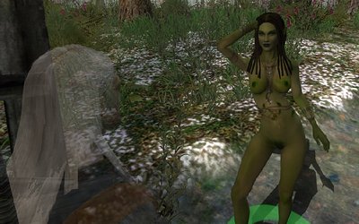 Boobs in a computer game. Green boobs no less. Geralt approves.