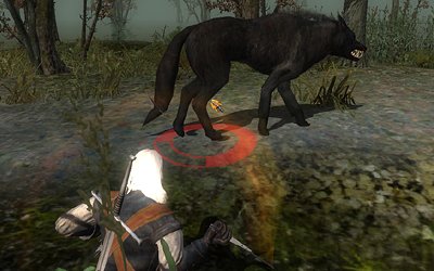 Big bad wolf completely ignores me as I hack it to bits