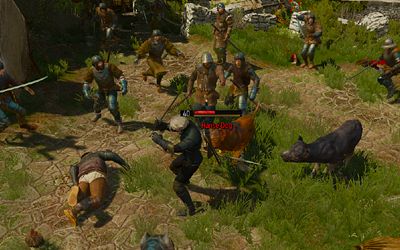 Fighting off a horde of bandits