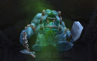 An Undercity Guardian tries to eat its way through the ceiling
