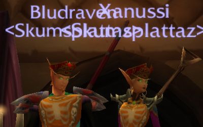 Bludraven and Xanussi go for matching headgear