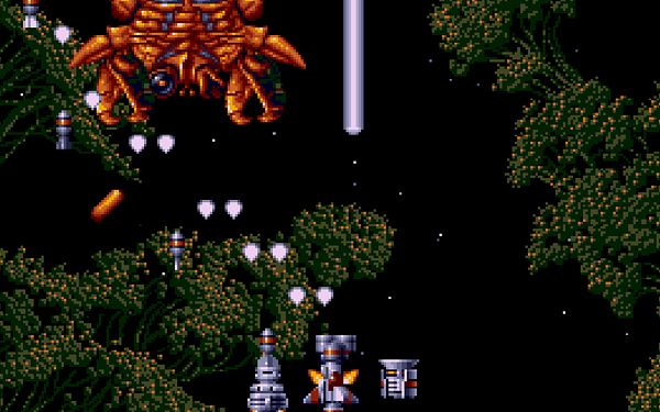 A space crab throws sausages at me