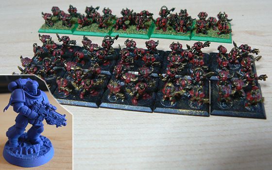 Work on some World Eaters, plus a Primaris