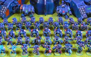 40K Space Marines army<br />Photo taken August 2018