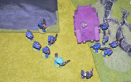 The Marines desperately try to break the rhino