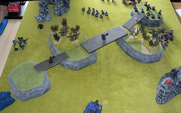 The armies deploy across the battlefield