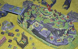 Gwapstik's Boyz clash with Angron's Khorne forces across the new terrain