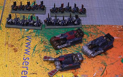 Getting the Nobz and Battlewagons ready for their wash