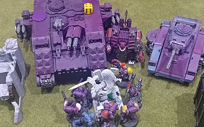 The Avatar wrecks the Land Raider before being swamped and defeated