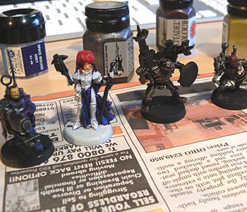 Feverishly painting special characters to take part in the game