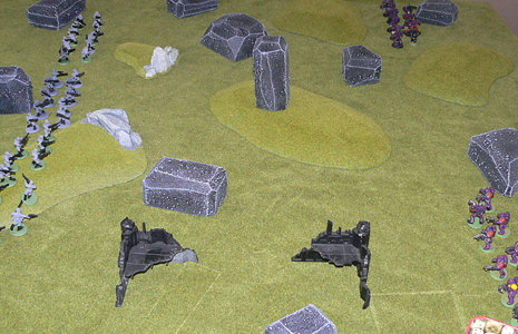 A playtest battle begins