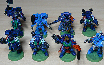 Painting up the characters